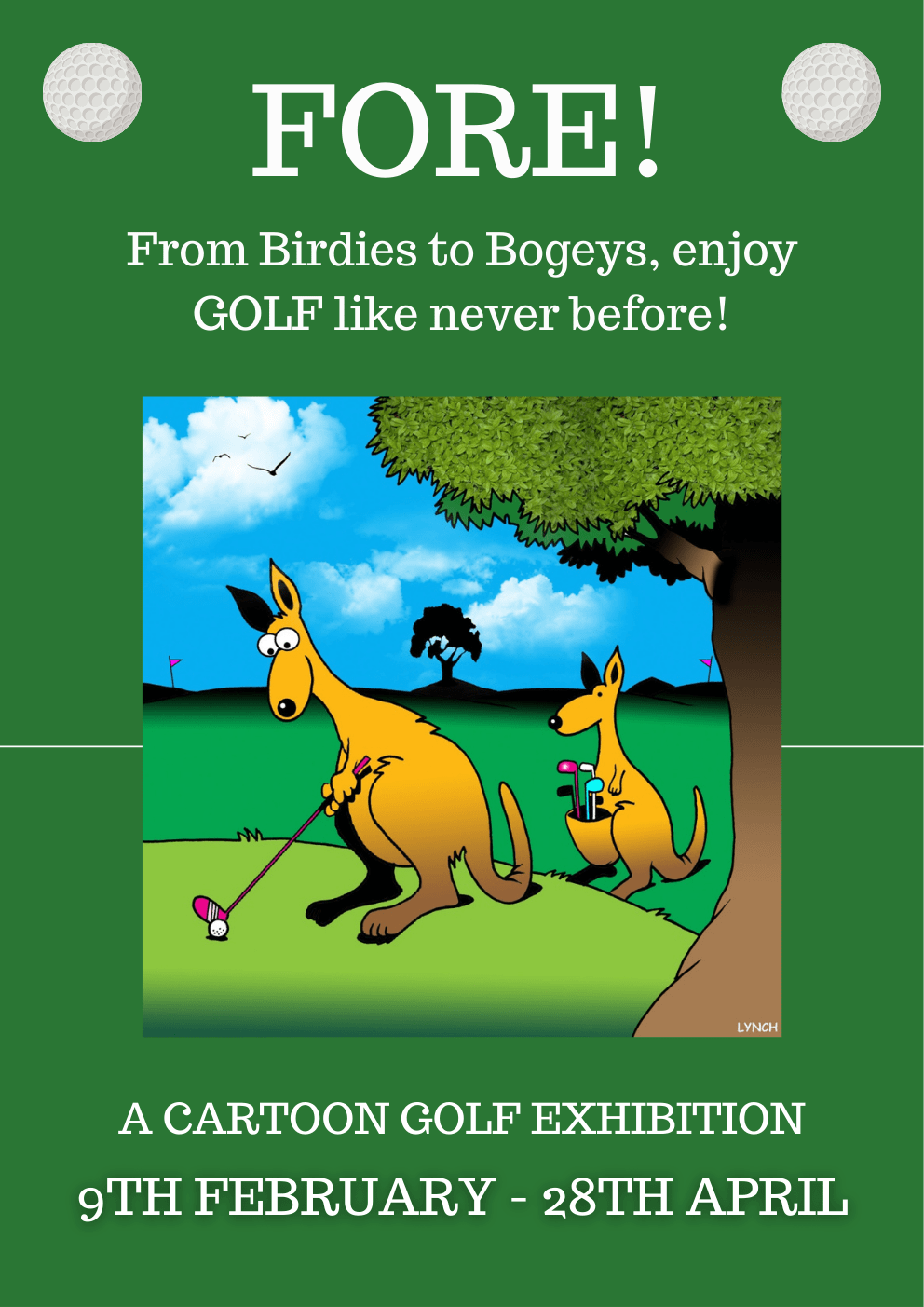 Copy of Fore! A Cartoon Golf Exhibition.